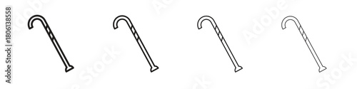 Walking stick icon. Simple graphic element set