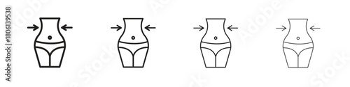 Women waist icon. Simple graphic element set