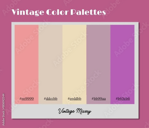 This concentrated vintage color palette introduces historic mood ideal for brand identity creation.