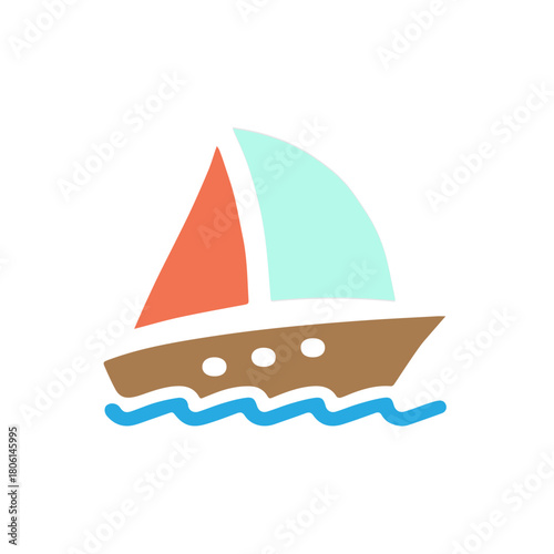 Colorful Sailboat on the Water