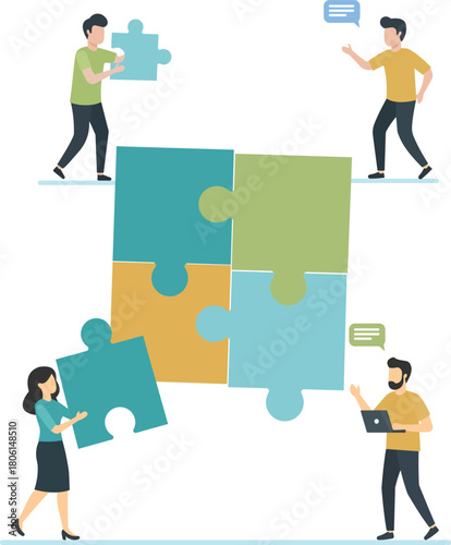 Teamwork & collaboration Building Dreams Together