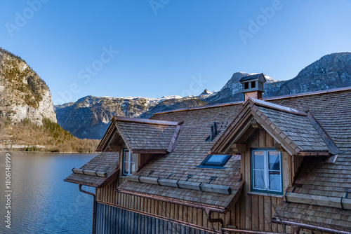 mountain lake in switzerland