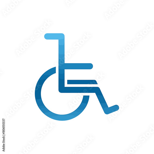 Blue Wheelchair Symbol Representing Accessibility and Disability Awareness.