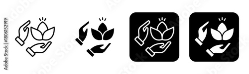 Therapy Icon Line and Black Fill Style Collection