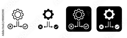 Consequence Icon Line and Black Fill Style Collection