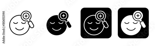 Behaviour Icon Line and Black Fill Style Collection