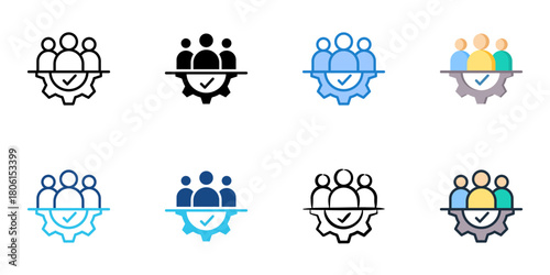 Staffing icon set multiple style collection 
