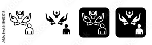 Child Care Icon Line and Black Fill Style Collection