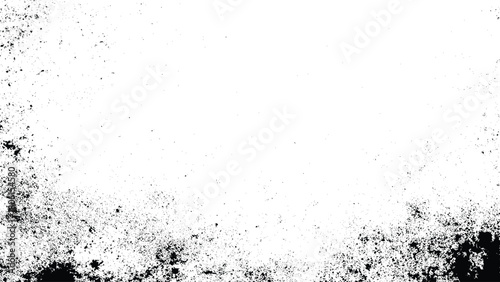 Black grunge distress texture overlay effect on a clean white background isolated on transparent background, Vector, illustration