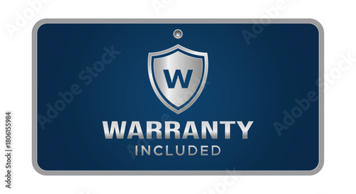 Warranty included badge isolated on, a symbol of guarantee and protection for customers, ensuring peace of mind with purchase