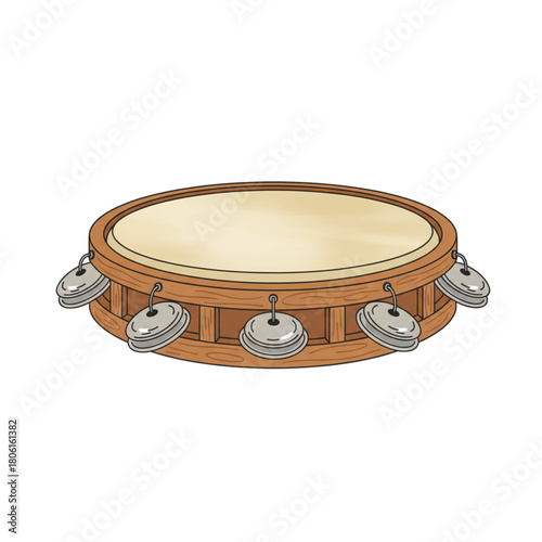 Rebana musical instrument.isolated on a white background.
