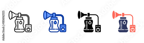 Breast Pump icon set multiple style collection