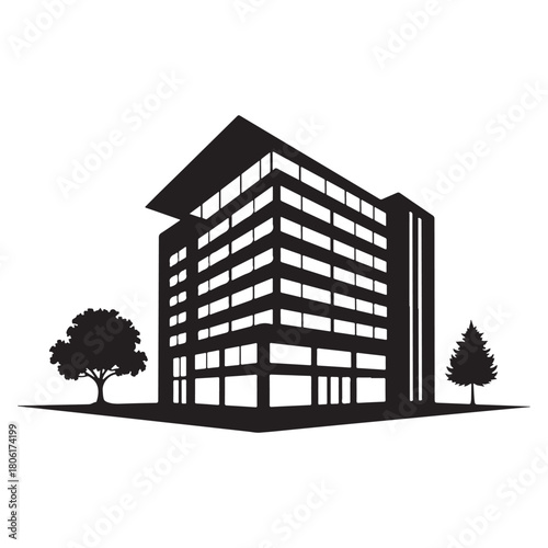 Urban Skyline Silhouette Vector