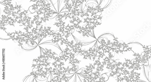Intricate monochrome fractal design with geometric patterns creating a modern and sophisticated abstract background for creative projects and contemporary art