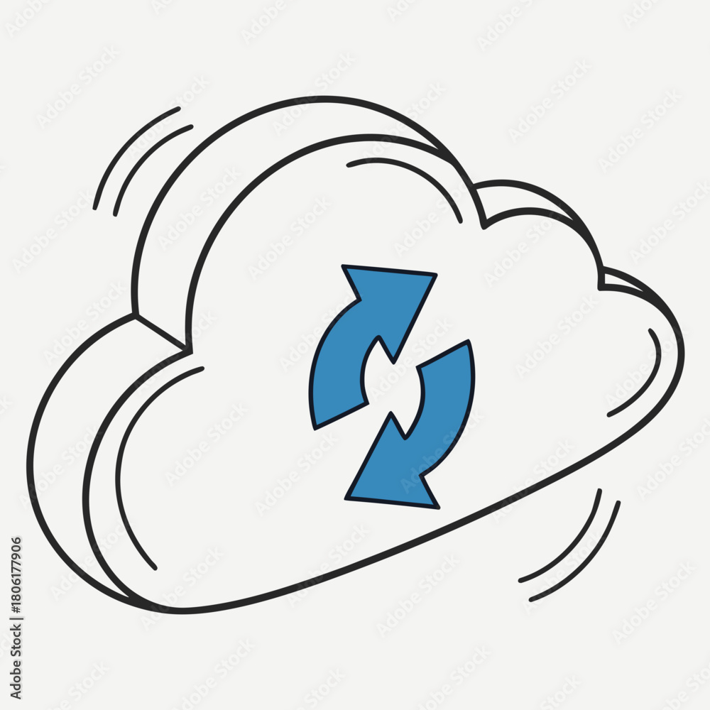 Obraz premium Data Cloud Sync