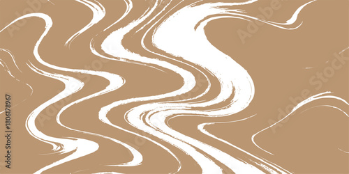 Abstract brown wave pattern background with winding highway concept