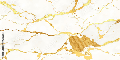 Textured yellow paint on an old cracked grunge wall surface with a vintage brown pattern