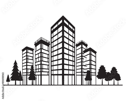 Urban Cityscape Silhouette