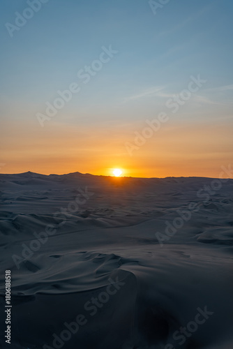 sunset in the desert