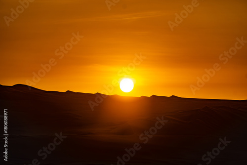 sunset in the desert