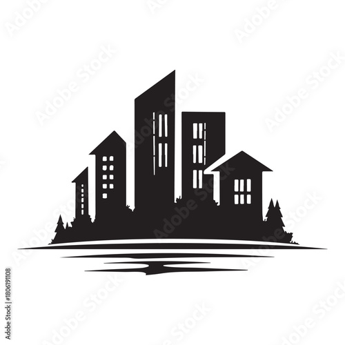 Modern Skyline Vector Illustration