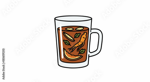 Warm Beverage with Lemon and Mint