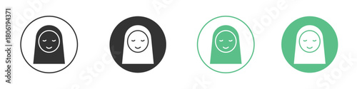 Arab woman icon for web design, templates, infographics and more