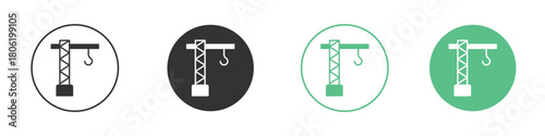 Construction crane icon for web design, templates, infographics and more