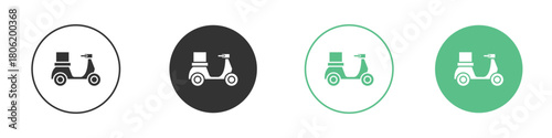 Delivery scooter icon for web design, templates, infographics and more