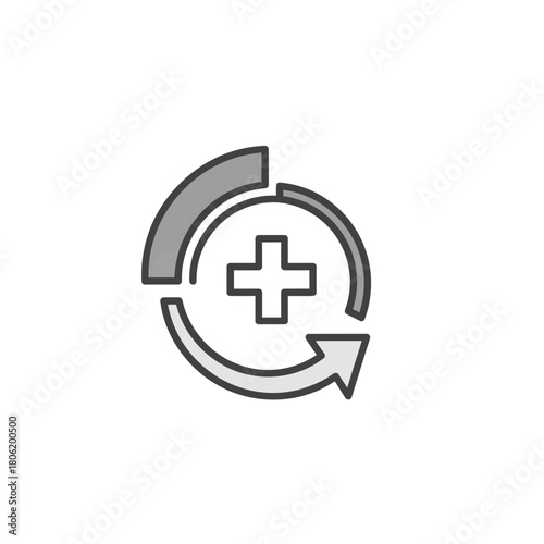 Abstract Refresh Health Logo Symbol Icon Conceptualizing Wellness and Renewal