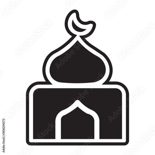 Vector Illustrations Mosque Icon 