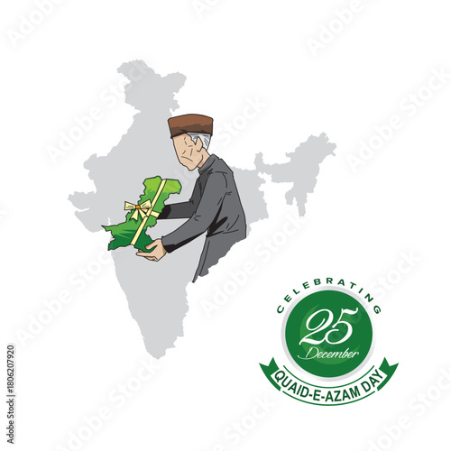 Quaid e Azam Day Celebration Poster Concept, 25 December, Gift from Quaid-e-Azam