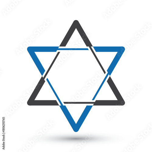 Judaism symbol logo icon vector illustration