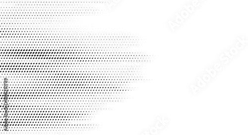 Horizontal halftone gradient dots on white comic background