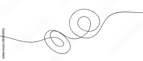 Red blood cells in one continuous line one line drawing. Editable stroke.