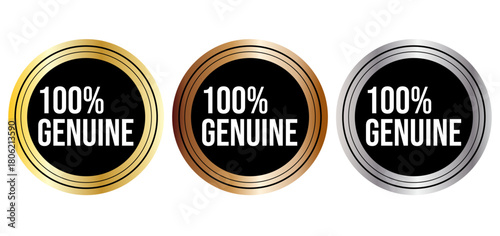 100% Genuine Badge set , 100% Genuine Parts Badge set
