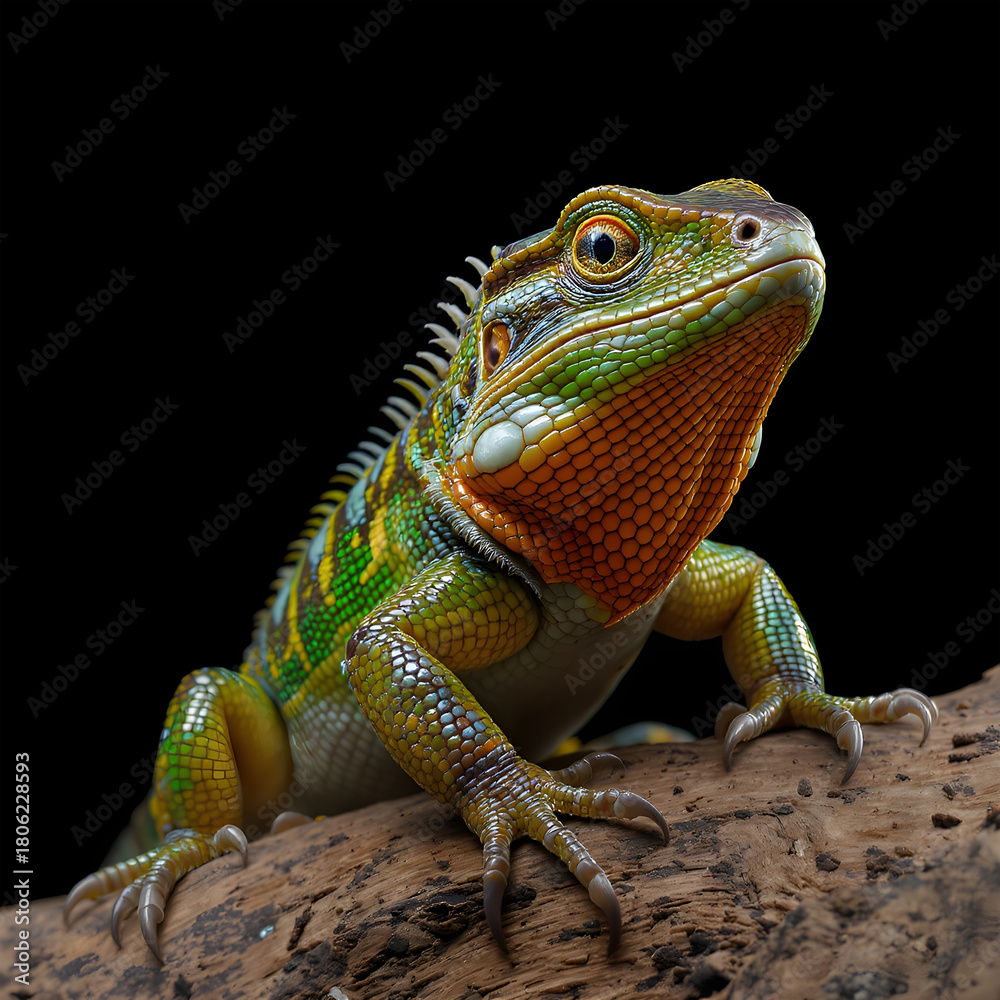Obraz premium Detailed Shot of Iguana Scales