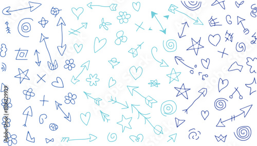 Seamless vector pattern with number symbols illustration design collection