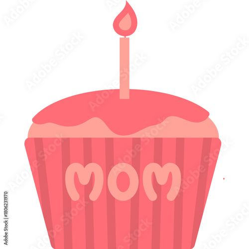 Cupcake Mother's Day Illustration 