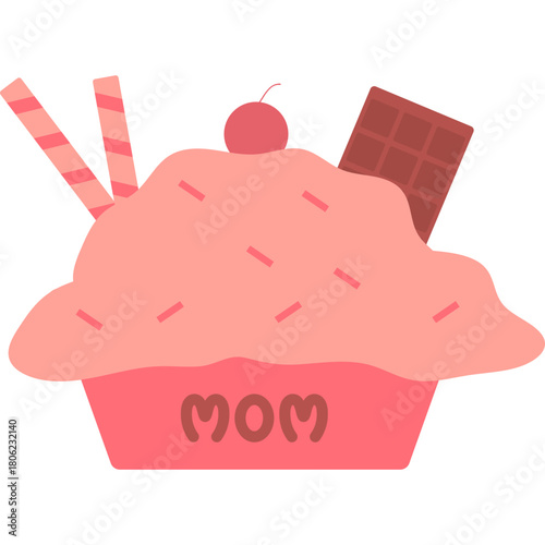 Cupcake Mother's Day Illustration 