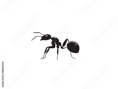 Detailed ant insect icon silhouette vector illustration design