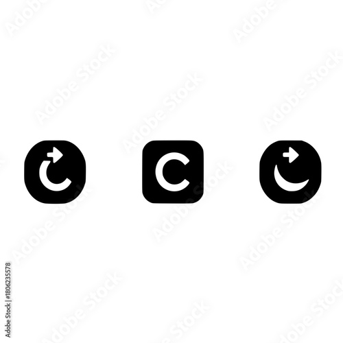 Crescent moon and right arrow fusion icon symbolizing direction guidance and celestial design