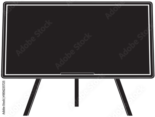 Academic chalk blackboard symbol silhouette vector illustration artwork