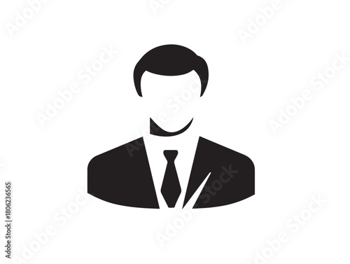Elegant executive male figure silhouette vector illustration style