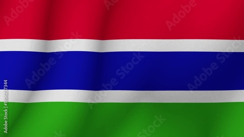 Wallpaper Mural The flag of Gambia. The evolving national flag of Gambia in 3d format. 1080p HD animation for presentation Torontodigital.ca