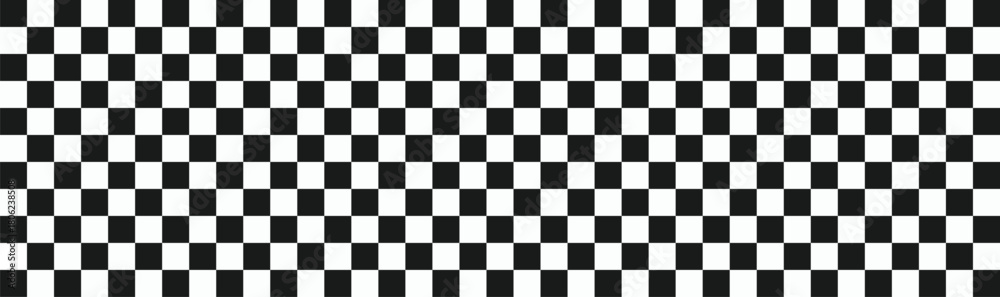 Fototapeta premium Black and white checkered line seamless pattern. Checker background. Race background. Checkered flag.