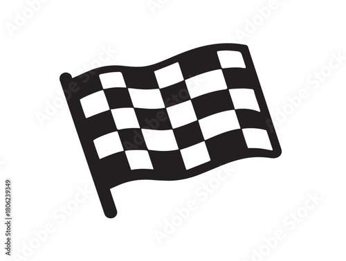 Dynamic checkered flag icon for racing and success concepts