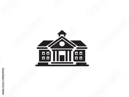 Stylish College Symbol Depicting Gorgeous Higher Education Concept  