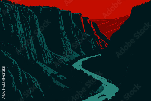 black canyon of the gunnison in usa