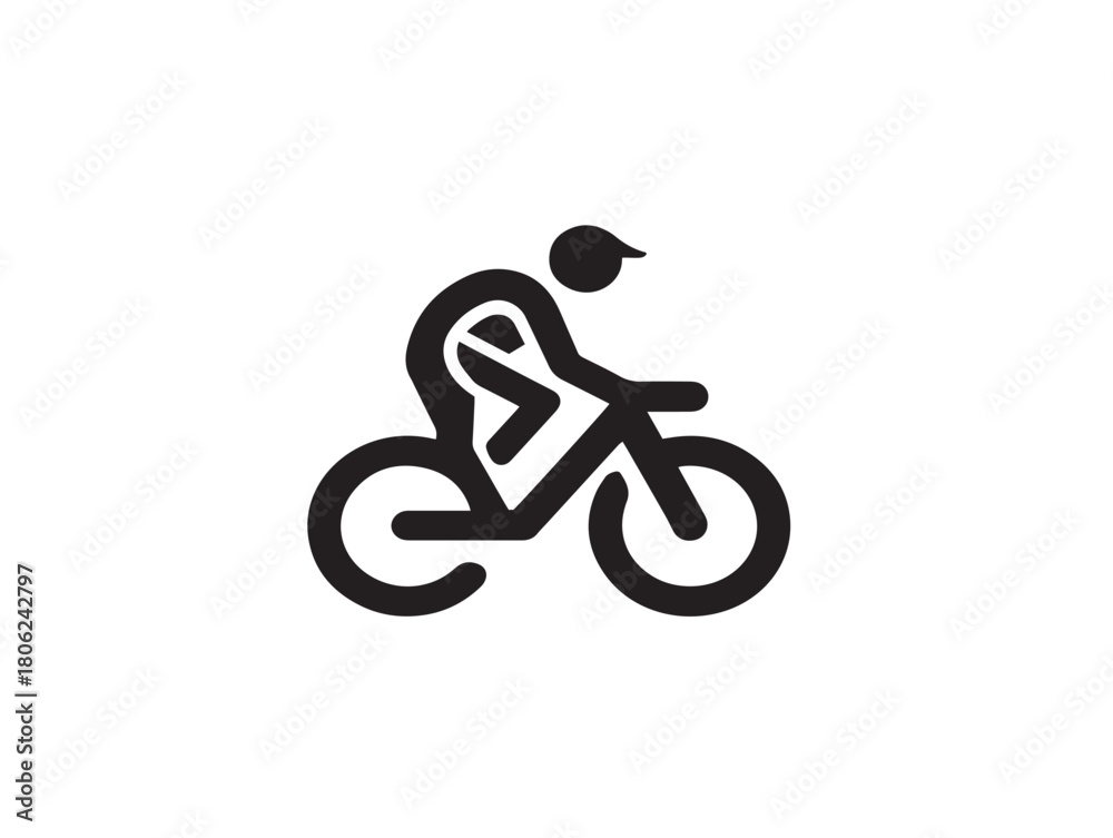 Obraz premium Dynamic Cycling Symbol Showing Elegant Athletic Fitness Concept 
